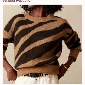 Worn once! Zebra print sweater